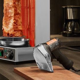 Electric Shawarma Knife, 80W Professional Turkish Kebab Knife, Commercial Stainless Steel Gyro Cutter, Doner Kebab Meat Slicer With 2 Blades, Φ4' (Option: Black)